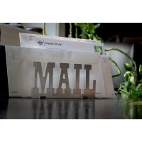 Metal Mail & Letter Holder rustic organizer desk counter kitchen organization   172488966912